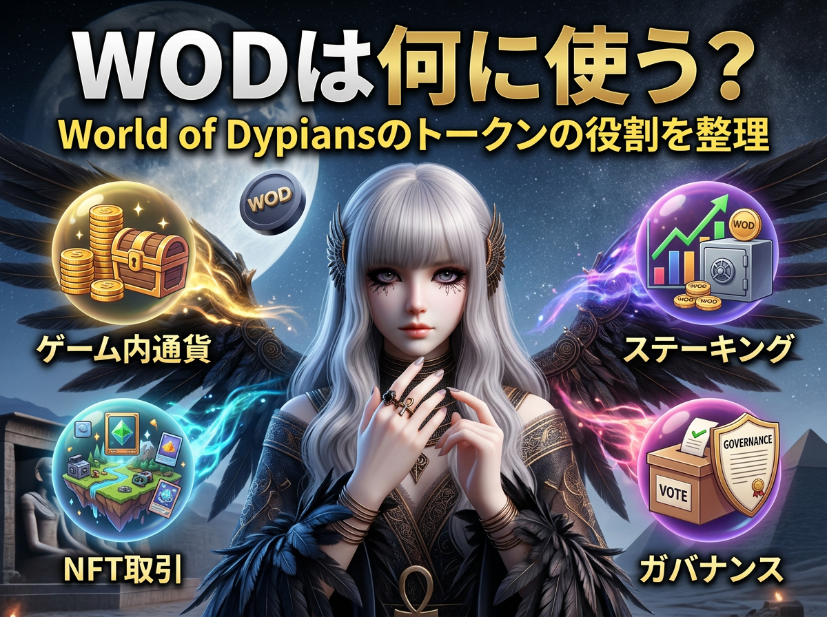 WODは何に使う？World of Dypiansのトークンの役割を整理